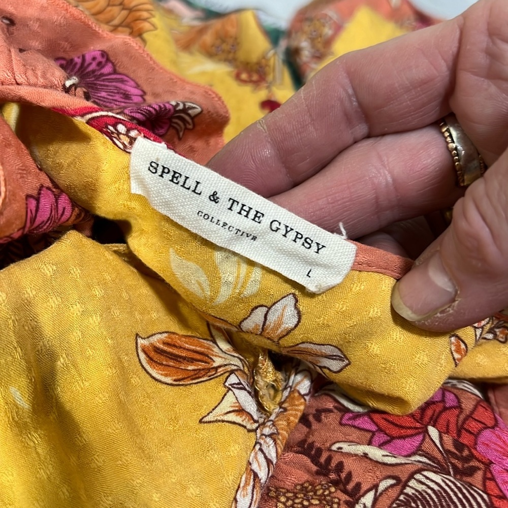 SOLD Spell & the Gypsy Collective Siren Song Boho Dress Size Large - Picture 5 of 8